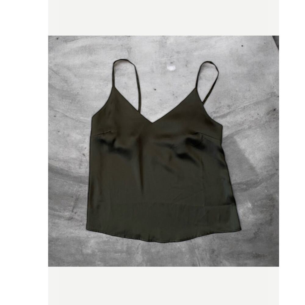 ASOS DESIGN Satin Top Green Size 0